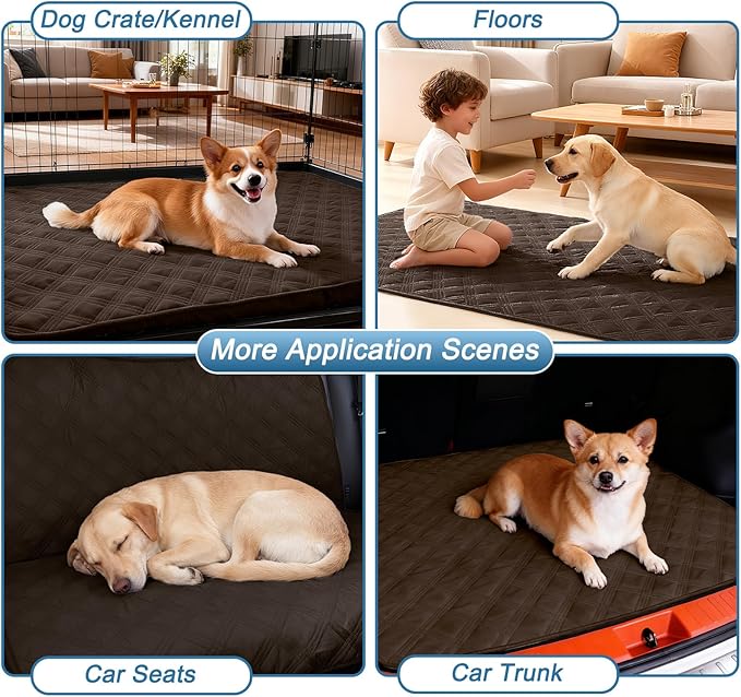 hyha Waterproof Dog Blanket, Reversible Pet Bed Blanket, Soft Sofa Couch Cover for Dogs Washable, Waterproof Pet Couch Covers for Sofa Puppy Cats Furniture Protector(40"x70", Chocolate/Chocolate)