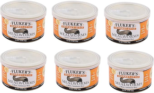 Fluker's Gourmet Style Canned Mealworms 1.2 oz - Pack of 6