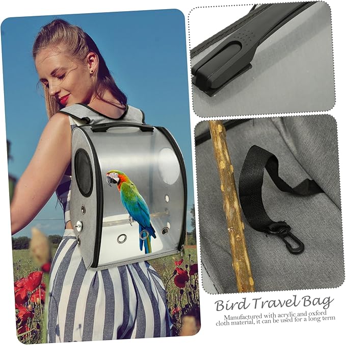 balacoo Bird Bag Carrier for Parrots Comfortable Travel Cage Backpack with Zipper