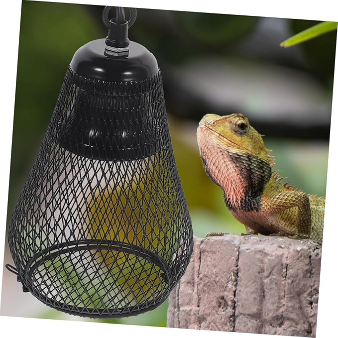 Angoily Reptile Heat Lamp Shade Scald Cover for Pets Gourd Design with Hook Efficient Heat Dissipation for Bearded Dragons Snakes and Lizards