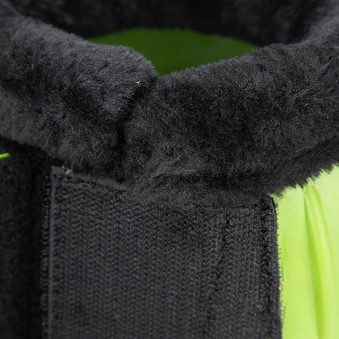 Shires ARMA Fleece Trim Bell Boot (Bright Green, Full)