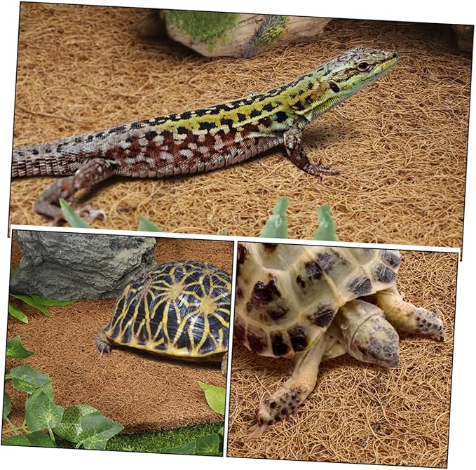 balacoo Reptile Carpet Mat Snake Bedding Liner Turtle Tank Carpet Lizard Bedding Bearded Dragon Tank Mat Reptile Cage Accessories