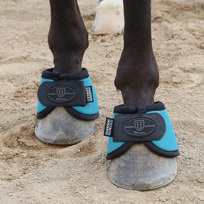 Harrison Howard Horse Bell Boots Overreach Bell Boots No-Turn Bell Boots for Horse-Durable Protective Hoof Boot