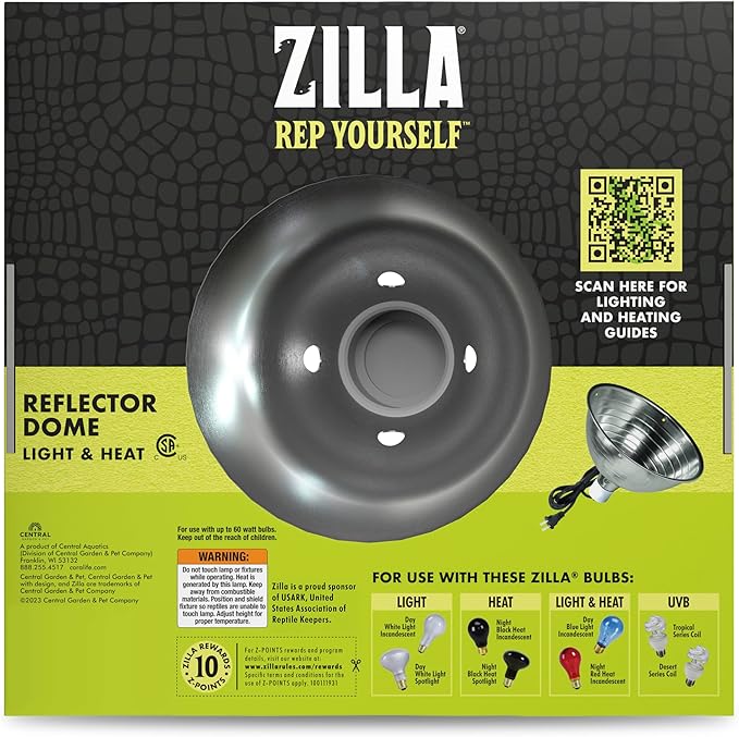 Zilla Silver Reflector Domes 8.5 Inches