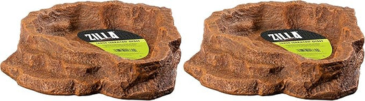Zilla Pet Terrarium Food/Water Terraced Dish, Large (Pack of 2)