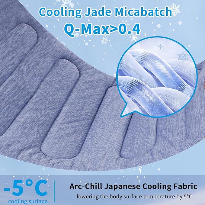 Cooling Mat for Large Dogs - Double Sided Warm & Cool, Q-MAX>0.47, Portable Dog Cooling Mat for Summer. All-Season Use & Portable for Travel(L (36''x23'') (XXL - 51"x37.5")