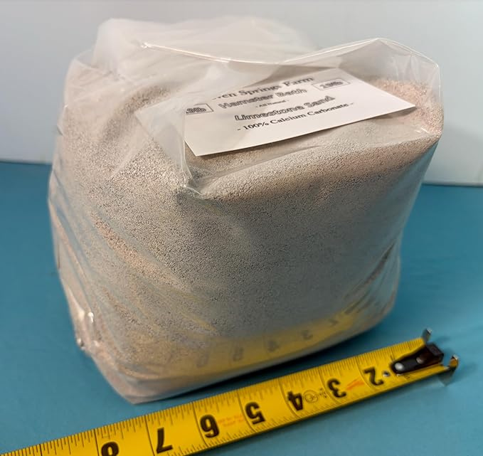 Reptile Sand - 100% Limestone Calcium Aquarium Substrate - All Natural Quarried in The USA (6, Pounds)