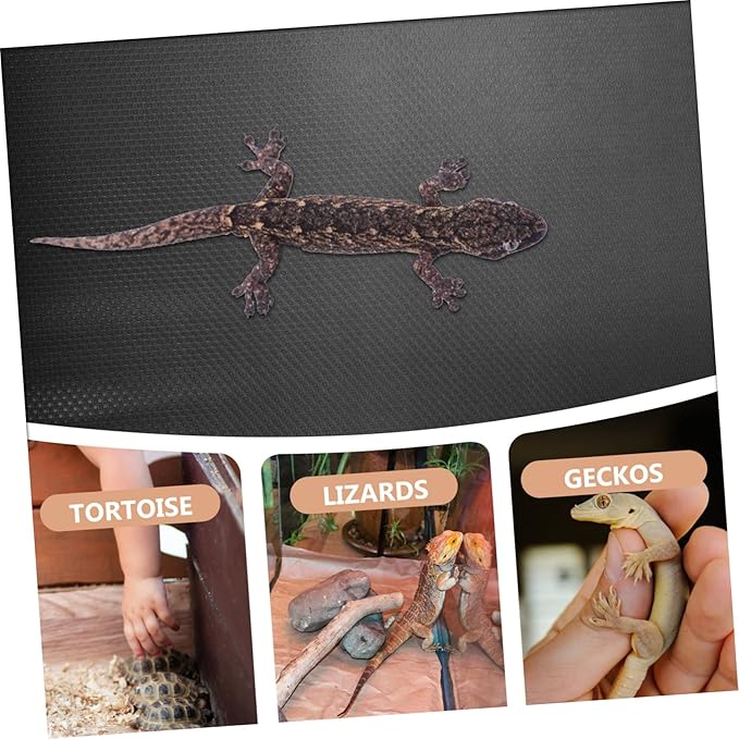 Toyvian Reptile Carpet for Leopard Gecko Lizard Snake and Turtle Sturdy Terrarium Substrate Bedding Non-Toxic Easy to Clean 2ft x
