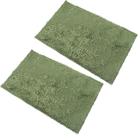 TOYANDONA 2Pcs Moss Reptile Carpet Substrate Liner for Terrarium Durable and Washable Habitat Mat for Snakes Lizards Turtles and Amphibians for Bearded Dragon and Crested Gecko