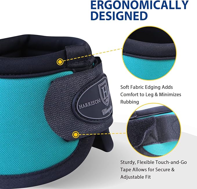 Harrison Howard Horse Bell Boots Overreach Bell Boots No-Turn Bell Boots for Horse-Durable Protective Hoof Boot
