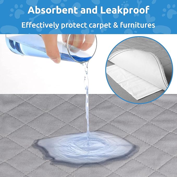 Washable Reusable Dog Pee Pads, 65" Round Absorbent & Waterproof Puppy Training Pad for Crate, Playpen & Carpet, Large Potty Pads for Dogs, Cats & Small Pets