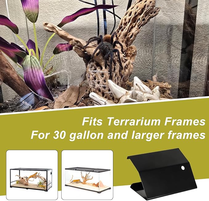 4 Pack Reptile Terrarium Covers Heavy Duty Screen Clips, Large 30 Gallon or Larger Reptile Aquarium Tank Lid Clips, Reptile Enclosure Lock, Provide Strong Extra Security