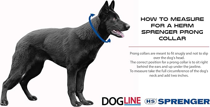 HS HERM. SPRENGER GERMANY Prong Dog Training Collar with Quick Release Buckle Ultra-Plus Chrome Plated Steel Pet Pinch Collar No-Pull Collar for Dogs Anti Pull Training Collar Large