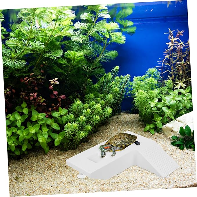 Tortoise Basking Platform Climbing Ramp Medium Turtle Terrace for Aquatic Habitat Promotes Sunbathing and Health Easy Setup for Turtle Tanks
