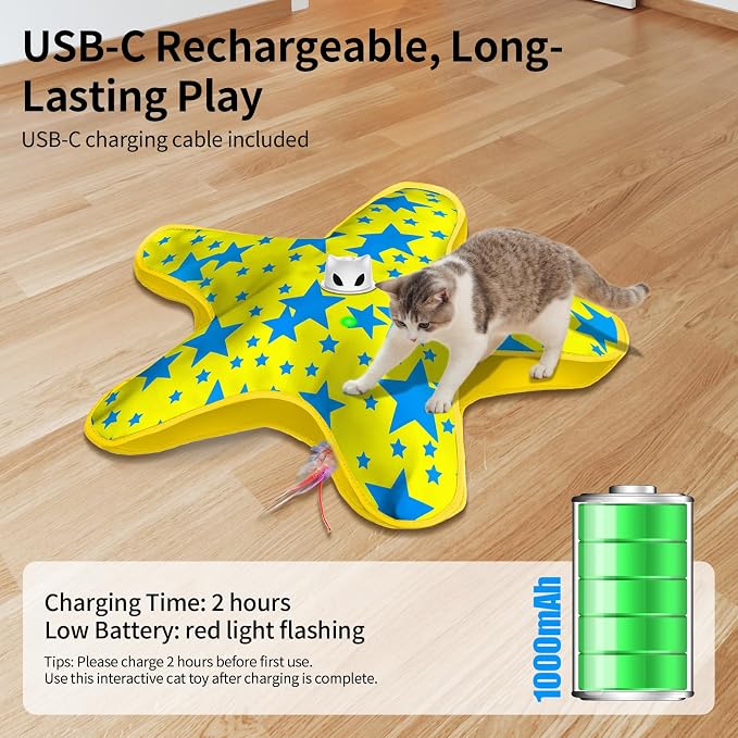 Interactive Cat Toys for Indoor Cats with Moving Concealed Feathers - Image 5