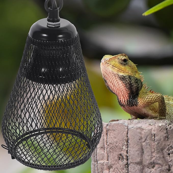 UKCOCO Pet Lamp Cover for Terrarium Decor Reptile Accessory Scale Mesh Cover Hook