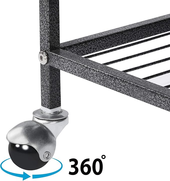 Topeakmart Small Animals Cages Ferret/Guinea Pigs/Chinchilla/Rabbit Cages 2-Story Rolling Metal Cage w/ 2 Removable Ramps &Litter Box, Hammock,Black