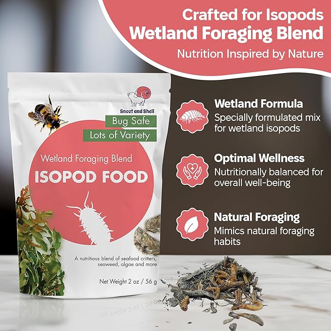 Snout and Shell Wetland Foraging Isopod Food – Bioactive Blend
