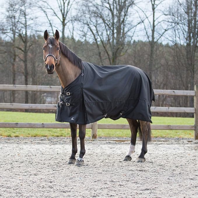 HORZE Nevada 1200D Waterproof Turnout Sheet - Black - Size: 57