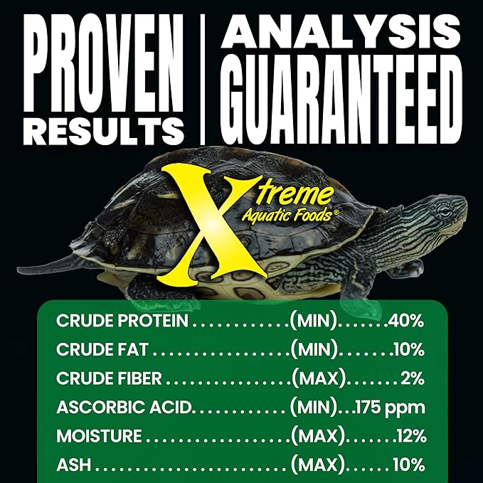 Xtreme Reptile 3mm Floating Sticks - Balanced Diet for Turtles, Newts, Frogs & Axolotls - Promotes Shell & Body Health, Zoo-Recommended Food Formula - USA Farm Grown (7 oz)