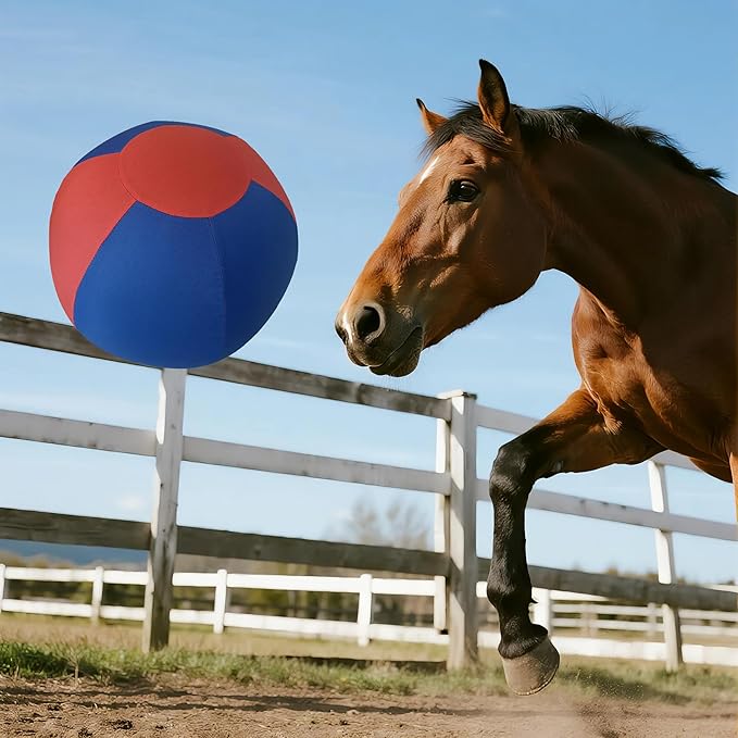 Jolly Ball for Horses - 18-inch Elastic Outdoor Pasture Ball to Prevent Boredom, Fun Horse Toys for Active Play
