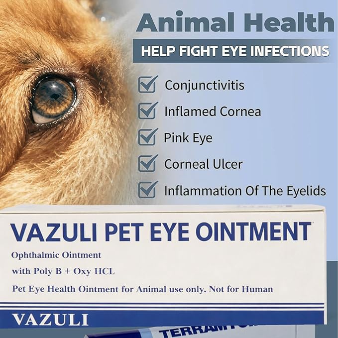 VAZULI Pet Eye Cream for Dogs, Cats, Cattle, Sheep, Horses, Birds and Puppies, Kittens - 1 Pack