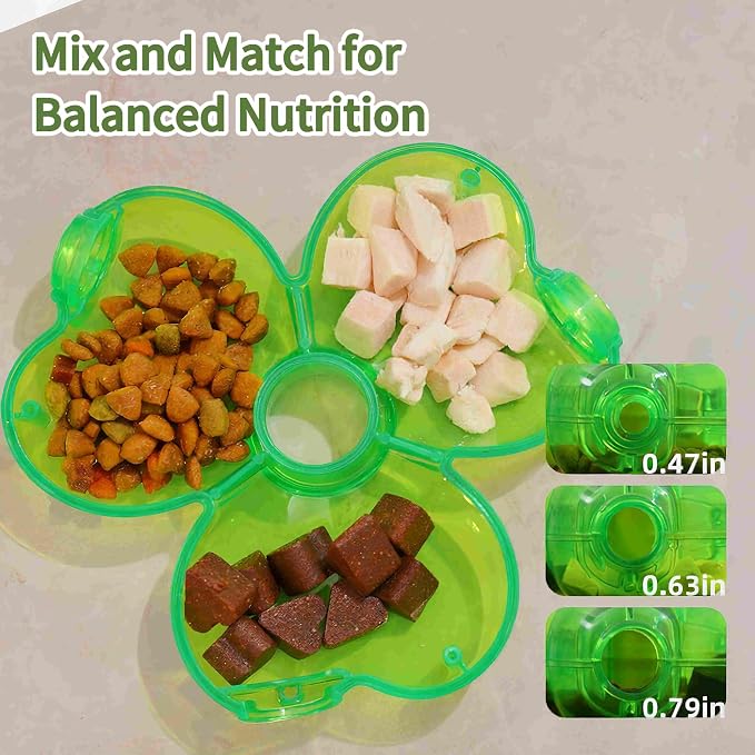 Cat Puzzle Feeder, Dry Food Dispenser, Clamp-On Design, Mental Stimulation Interactive Brain Game, Slow Feeder Toys for Cat & Dog (6 Adjust Rings) - Image 4