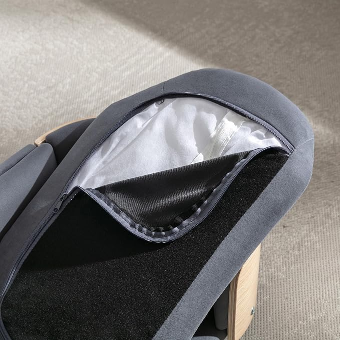 Elevated Dog Bed Pet Sofa with Solid Wood Legs and Bent Soft Backrest, Pet Cat Stool Bed with Velvet Cushion,for Small and Medium Size Dogs Kitten, Dark Gray, Small Size