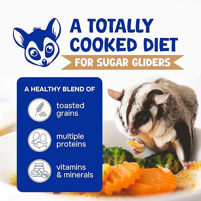 Wholesome Balance Food - Complete Nutrition with High Animal Protein, Calcium, Vitamins & Minerals, Premium Dense Food for Sugar Gliders & Small Animals - Chicken & Rice, 3 lbs