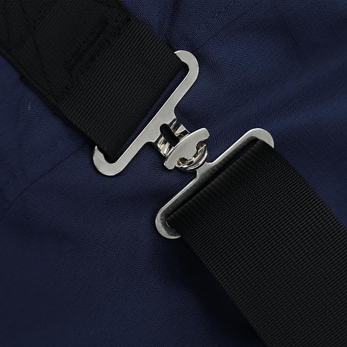 Waterproof Horse Turnout Blanket - Medium Weight Winter Blanket (220g Fill) with Detachable Neck Cover - Blue - 72 in