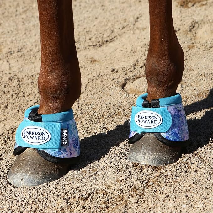 Harrison Howard Horse Bell Boots Overreach Bell Boots No-Turn Bell Boots for Horse-Durable Protective Hoof Boot