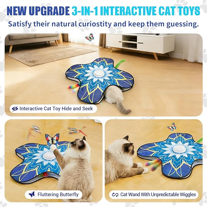 Interactive Cat Toys For Indoor Cats, Rechargeable Touch Automatic Cat Toy - Image 2