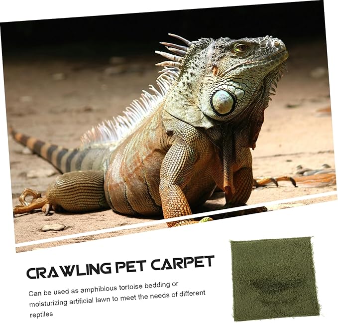 balacoo Sized Reptile Carpet Mat for Tortoise Bedding Reptile Cage Liners Lizard Carpet Mat Easy to Clean