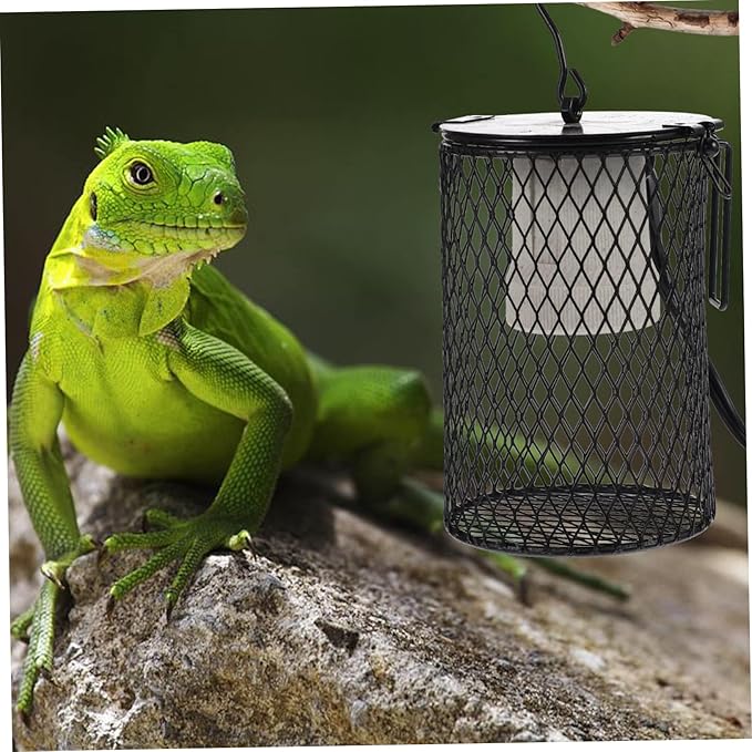 Reptile Scald Lamp Shade for Heating Lamp Easy Installation Incubator Cage Accessory Protects Pets from Burns Suitable for Reptile Tanks and Parrot Cages US Plug