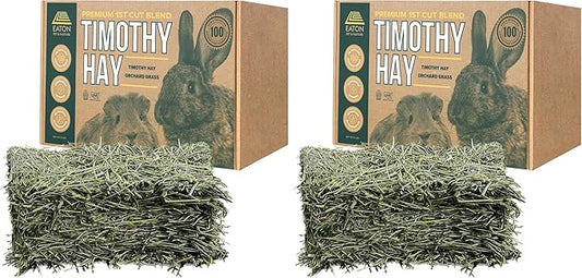 Eaton Pet and Pasture Naturally Grown, Premium, 1st Cut Blend, Western Timothy Hay Orchard Blend, Small Animal Food, Sustainable, Eco-Friendly, Farmer-Owned, 6LB-Box. (Pack of 2)