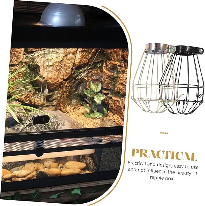 balacoo 3pcs Box Reptile Tank Accessories Lamp Protective Cover Heating Lamp Cover Lampshade Shell for Reptile Light