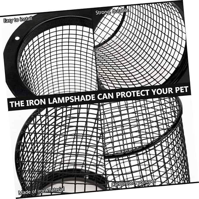 jojofuny Round Anti-Scald Lampshade for Heating Lights Practical Cover for Reptile Protection Efficient Heat Dissipation Essential for Terrarium Safety