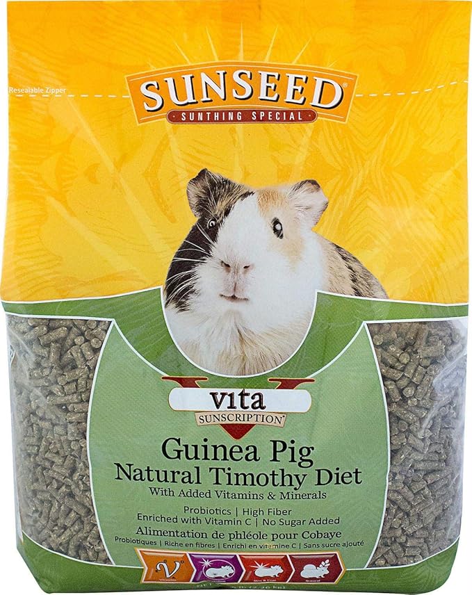 Sunseed Company 36145 1 Piece Vita Sunscription Timothy Guinea Pig Food Treat, 5 Lb