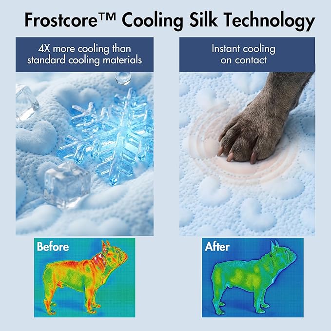 Spark Paws Cooling Couch Cover Dog Bed, Furniture Protector Mat, Non-Toxic Washable Pet Cooling Pad for Large & Small Dog - Size XXL