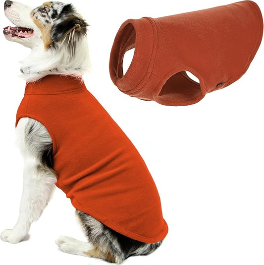 Gooby - Stretch Fleece Vest, Pullover Fleece Vest Jacket Sweater for Dogs, Pumpkin, 6X-Large