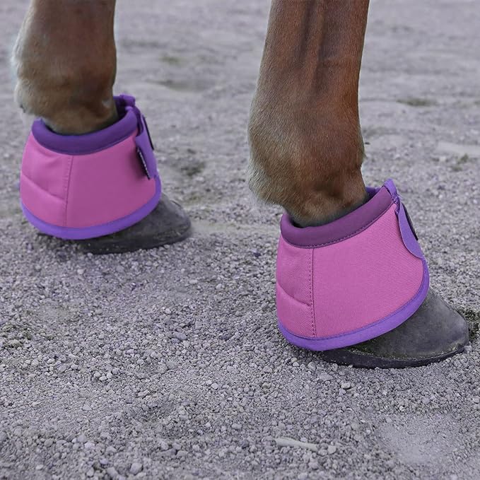 Harrison Howard Horse Bell Boots Overreach Bell Boots No-Turn Bell Boots for Horse-Durable Protective Hoof Boot