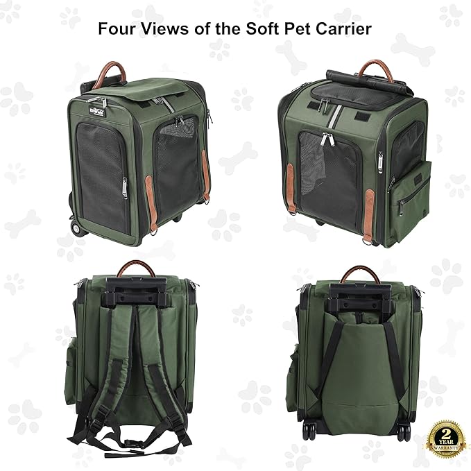 EliteField Deluxe Backpack Pet Carrier (3 Year Warranty, Airline Approved), Travel Soft-Sided Carrier Bag for Dogs, Cats & Small Pets
