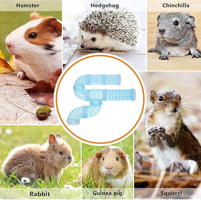 DIY Hamster Tunnels and Tubes: Transparent Hamster Cage Adventure External Playground DIY Connection Tunnel Track Toys for Small Animals