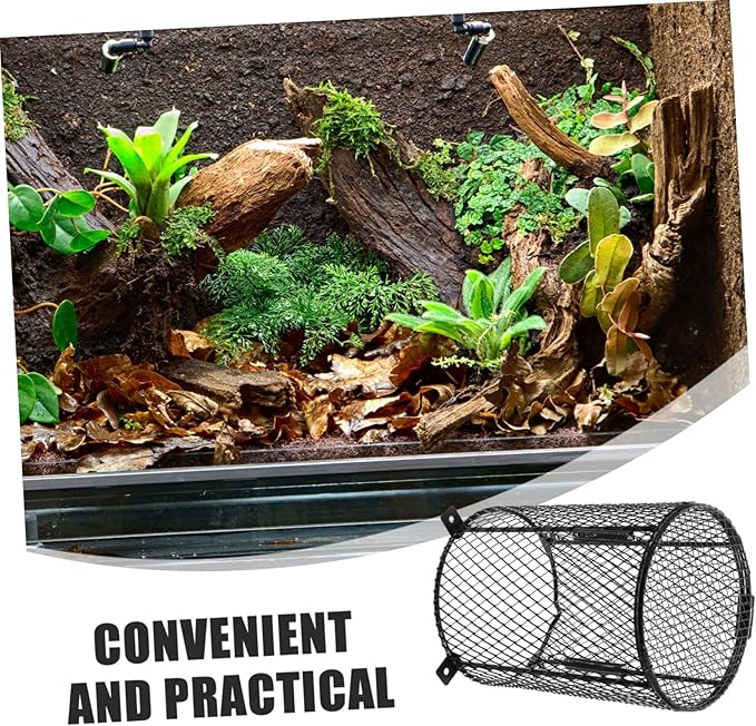 GLEAVI Ceramic Enclosure Heat Lamp Grille Reptile Pet Heating Lamp Removable Lampshade Safety Heater Guard for Reptile Cage