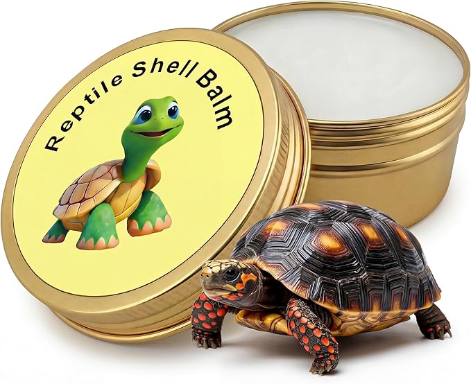 2.6 Oz Tortoise Shell Balm – Professional Dry, Cracked & Dull Shell Care Ointment & Conditioner for Sulcata, Russian & Hermann Tortoises – Natural Wax & Lanolin Formula