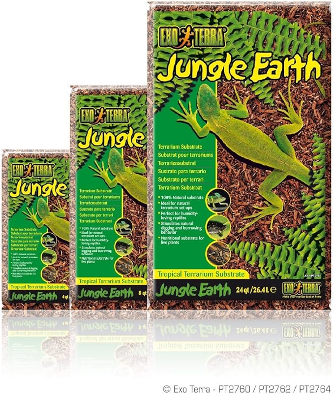 Exo Terra Jungle Earth, Tropical Terrarium Substrate, 4 Quarts, PT2760