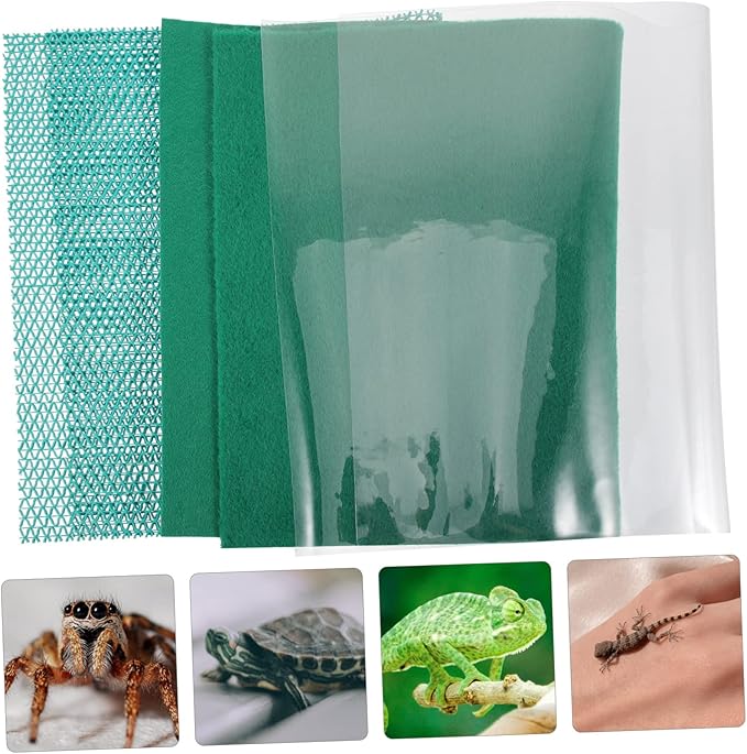 BESPORTBLE 1set Reptile Carpet Mat for Tortoises Snakes and Lizards Comfortable Breathable Substrate Liner for Terrarium Bedding and Washable