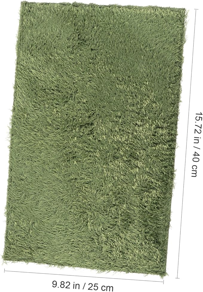 COLLBATH 2pcs Tortoise Carpet Simulation Moss Terrarium Substrate Gecko Tank Accessory Comfortable Heat Retaining