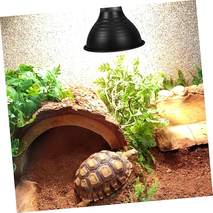 Happyyami 1pc Tortoise Enclosure Heat Lamp Lizard Lamp Shade Reptile Dome for Tank