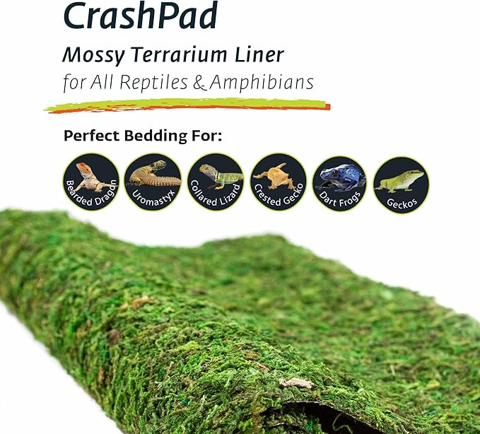 Galápagos (05094) CrashPad, Mossy Terrarium Liner, Natural, 18 x 36 in
